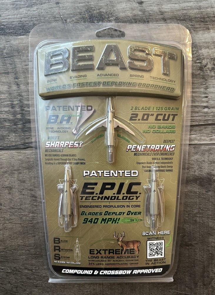 BEAST Broadheads 125gr 2” (3 pack)