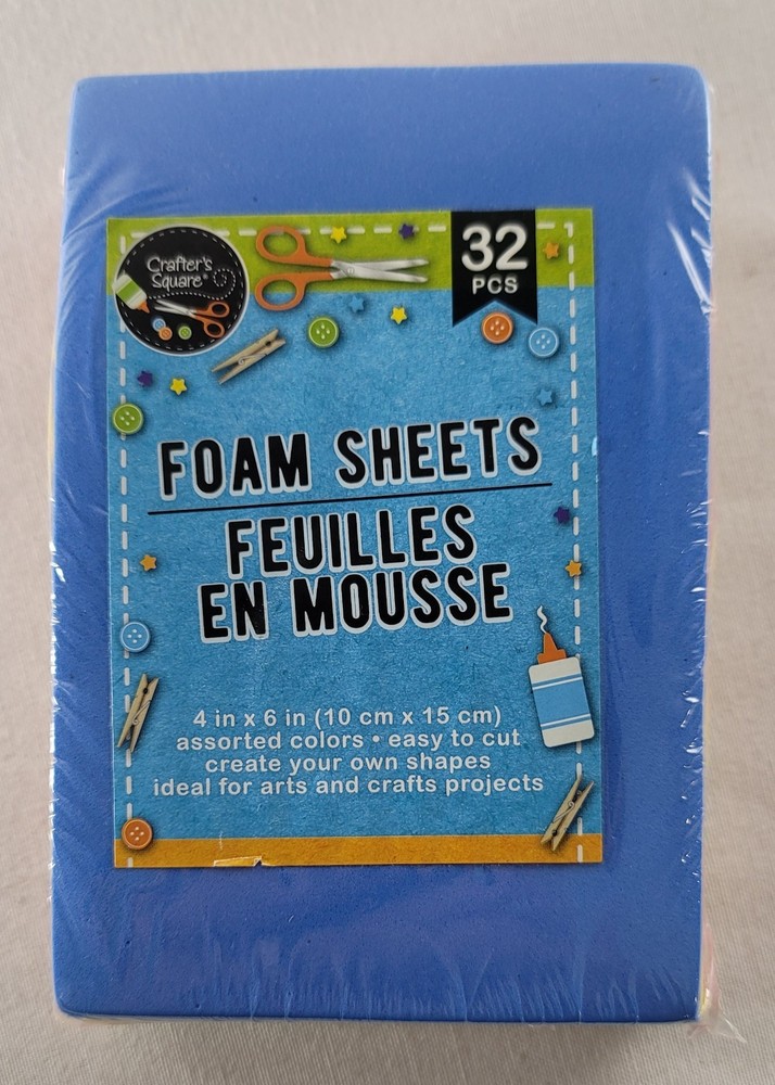 Crafter's Square Assorted Colors Foam Sheets 32 PC.  4" X 6"
