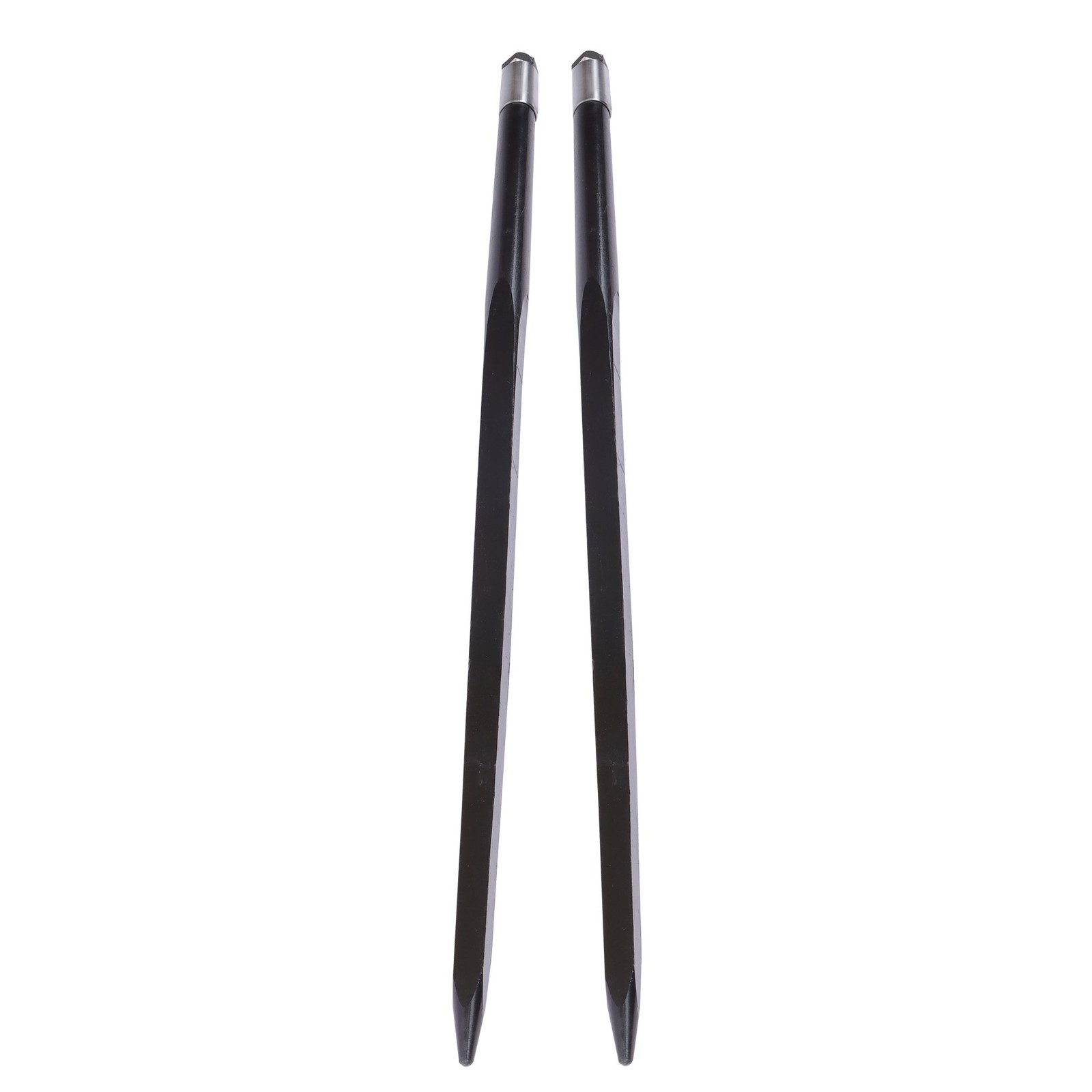 49IN Hay Spike Bale Spear 4500lb Capacity Spike Fork Fit For Tractor Black 2 Pcs