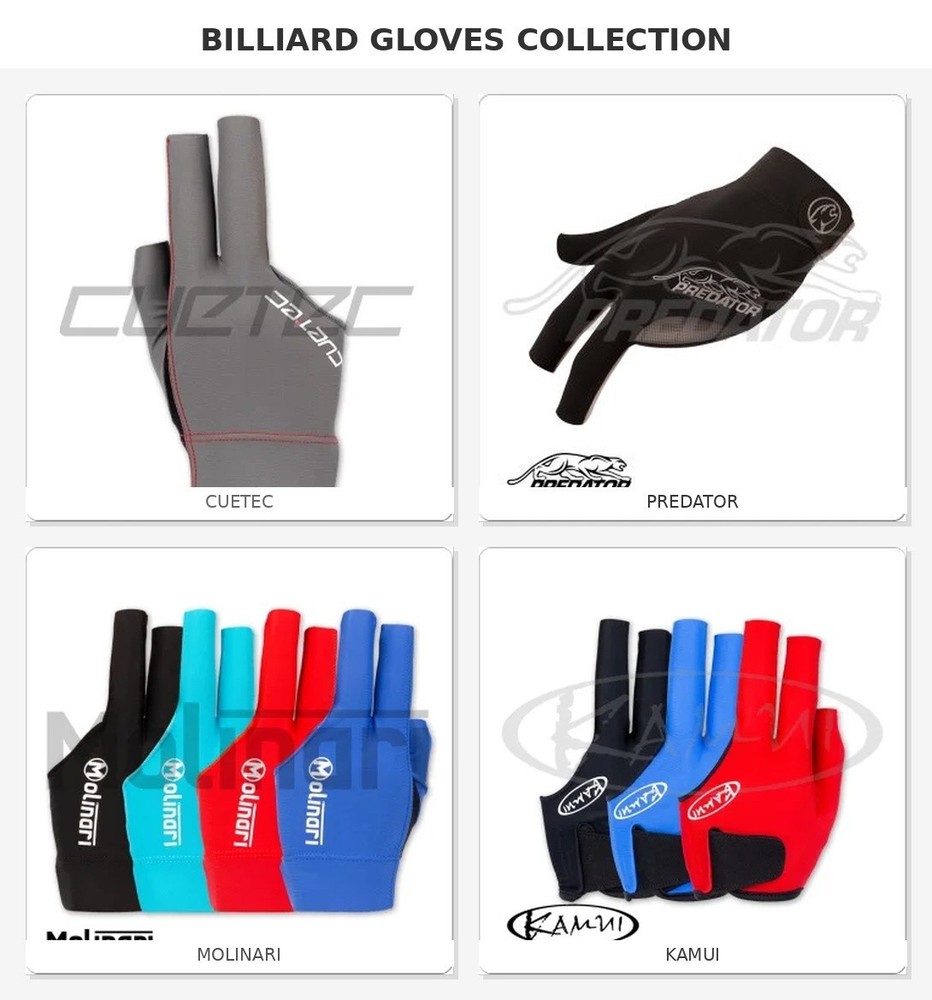 Billiards Accessory Bundle - (Cuetec, Predator, Kamui, Molinari)