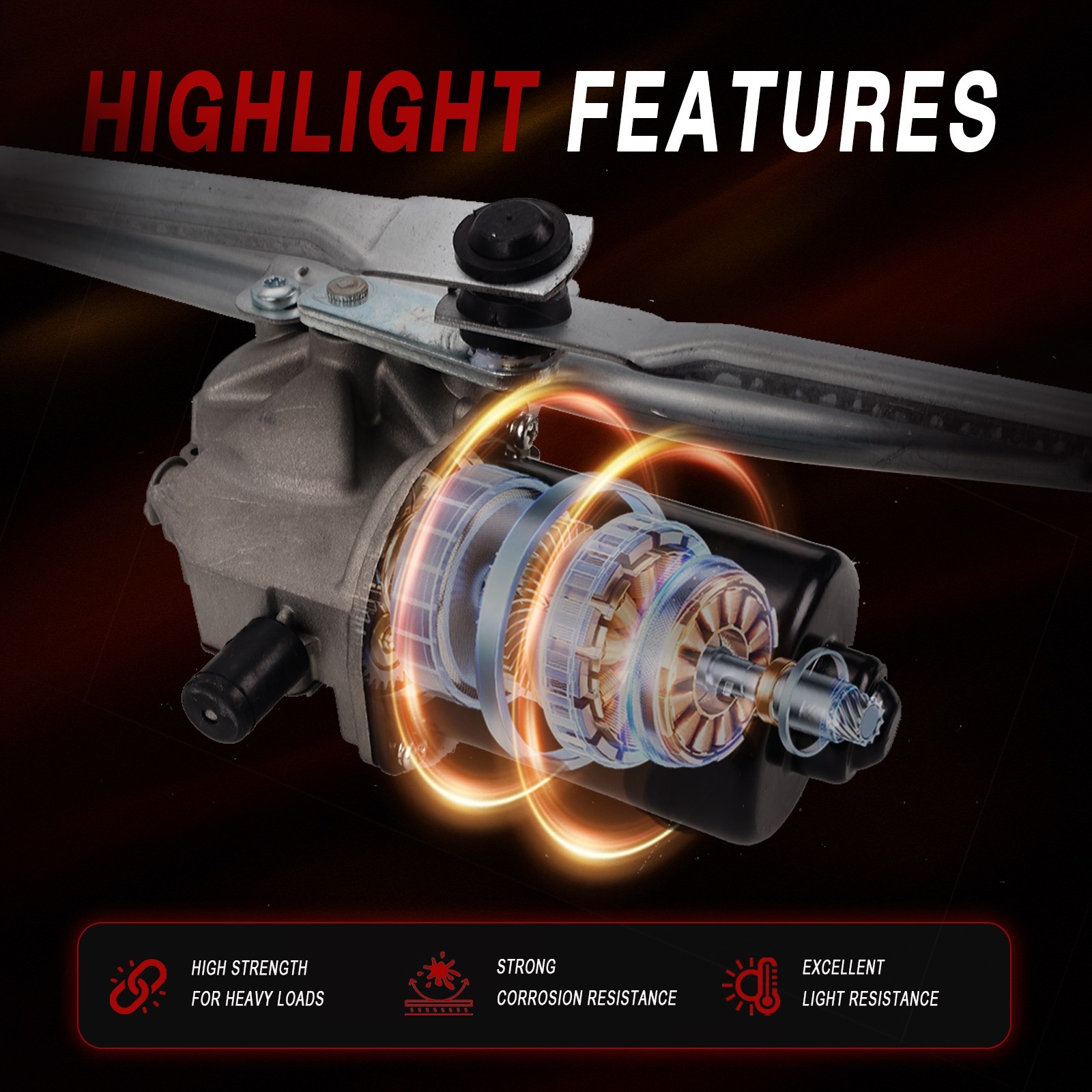 Front Windshield Wiper Linkage with Motor For Land Rover LR2 2008-2015 LR002253