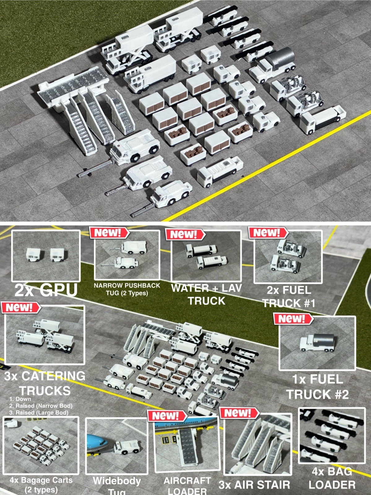 1:400 SCALE GENERIC GSE DELUXE: Airport Accessories