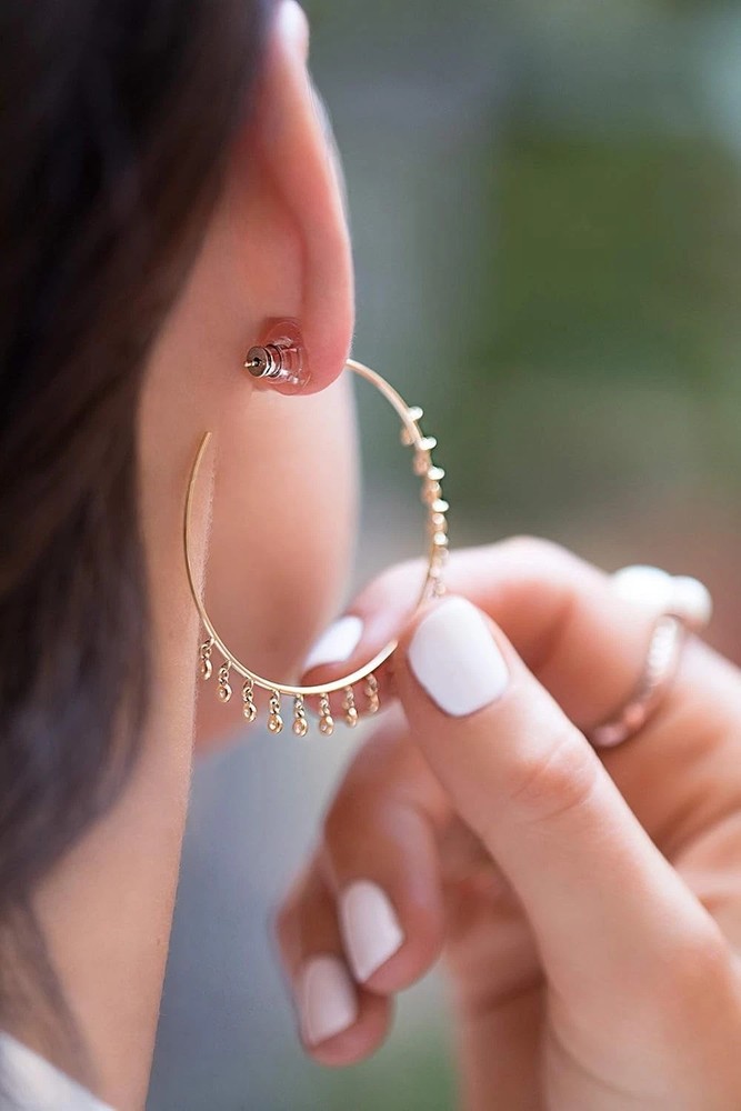 Secure Locking Earring Backs in Platinum - Hypoallergenic with Support Disc