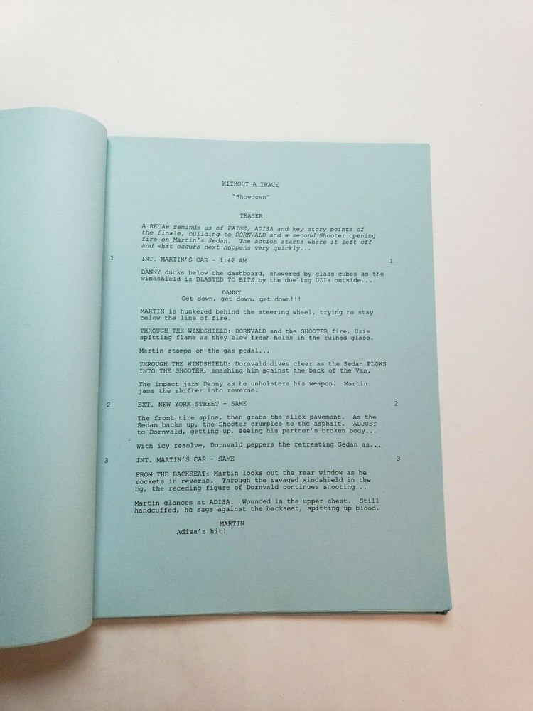 WITHOUT A TRACE / David Amann 2005 TV Script, Anthony LaPaglia "Showdown"