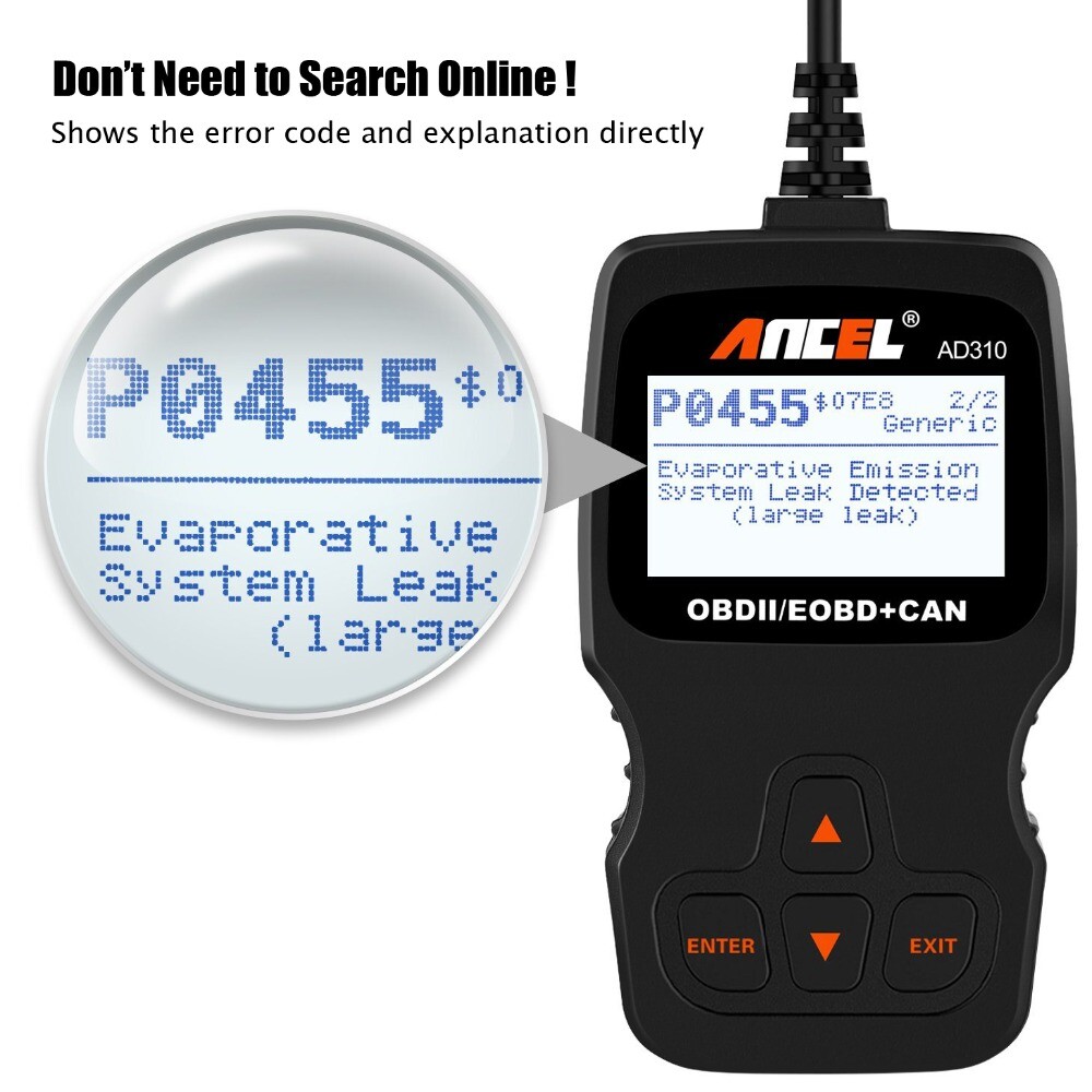 ANCEL AD310 Classic Enhanced Universal OBD II Scanner Engine Fault Code Reader