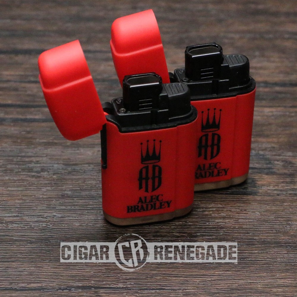 Alec Bradley Double Flame Adjustable Refillable Cigar Torch Lighter RD - 2 Pack