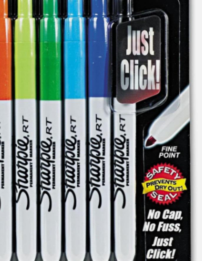 Sharpie Assorted Color Fine Point Retractable Permanent Marker Set - 12/Pk