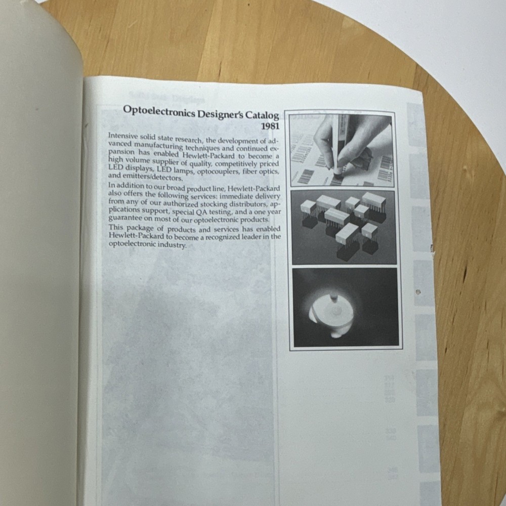 Hewlett Packard Optoelectronics Designer's Catalog 1981
