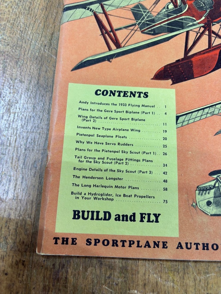 1931, 1933 EAA Flying and Glider Manual 1933 Miscellany