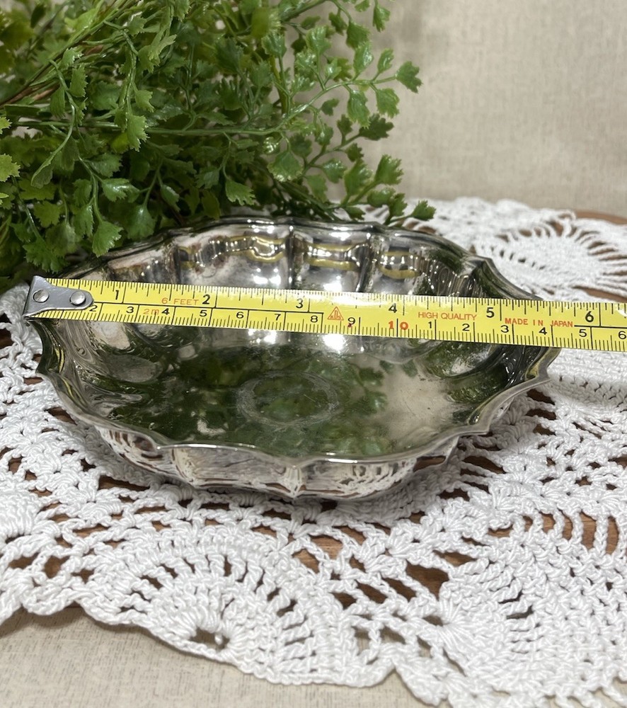Chippendale Design Mini Serving Platter 6 Inch Catch All Silver Colored