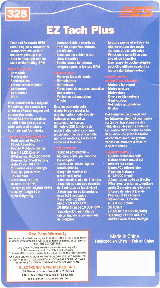328 EZ Tach Plus