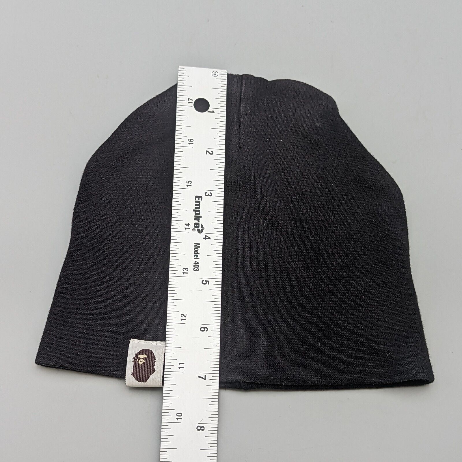 New - A Bathing Ape BAPE Black Skinny Skullcap Beanie Youth Unisex