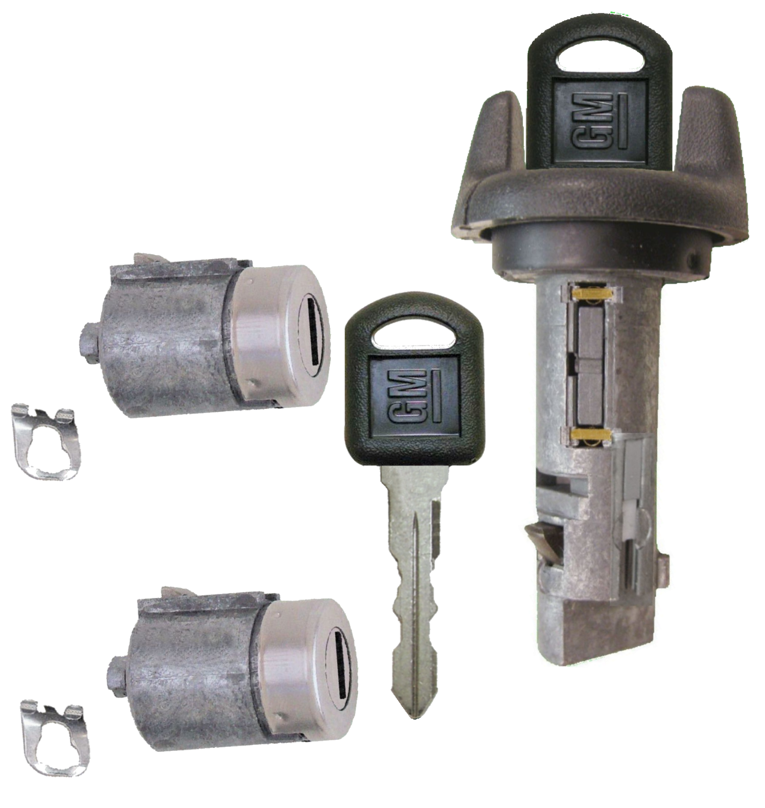 Passlock Ignition Key Switch Lock Cylinder & Door Lock Tumbler Set OEM 2 GM Keys