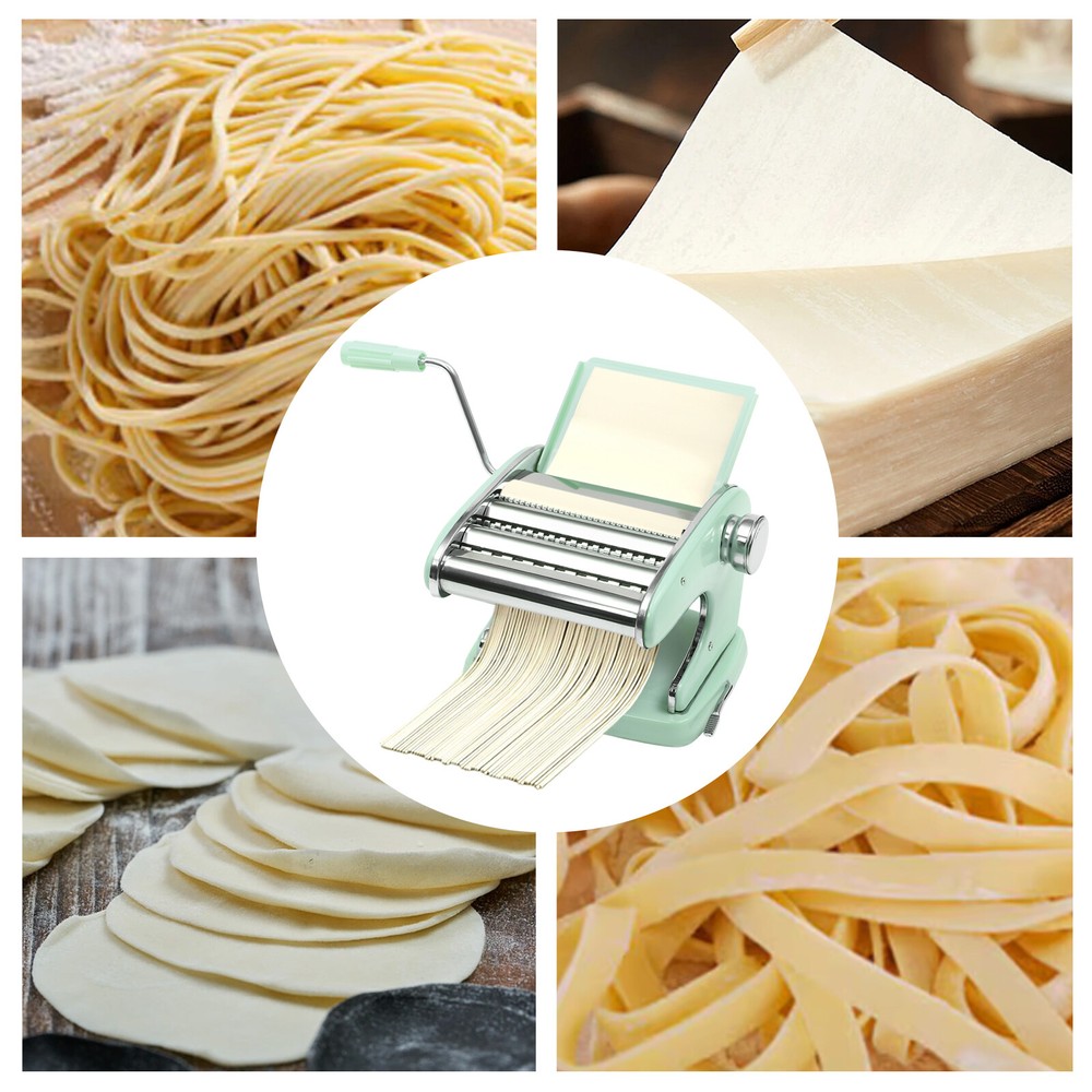Manual Pasta Maker Machine 6 Adjustable Thickness Settings Lasagna/Dumpling Skin