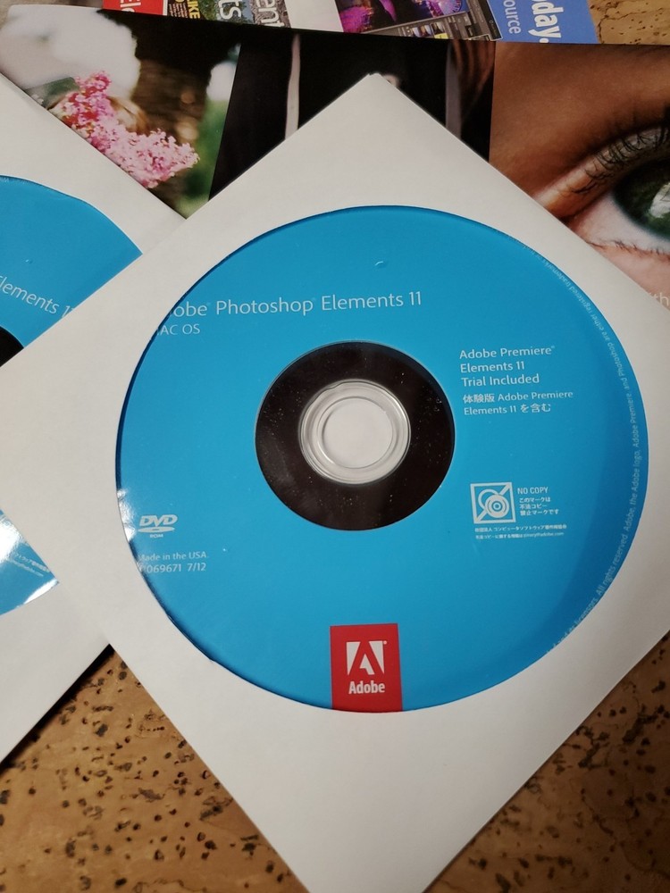 OPEN BOX Photoshop Elements 11 Mac + Windows w/Serial