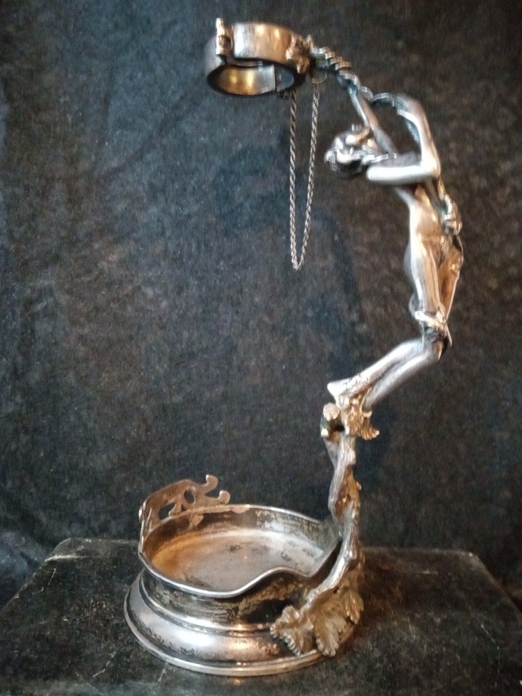 Stunning Solid Sterling Silver 925 Nymph Wine Bottle Holder 558g