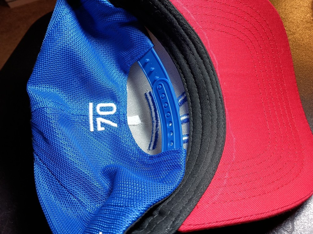 Sub 70 Golf Hat Cap Snap Back Adjustable Red Blue White mesh