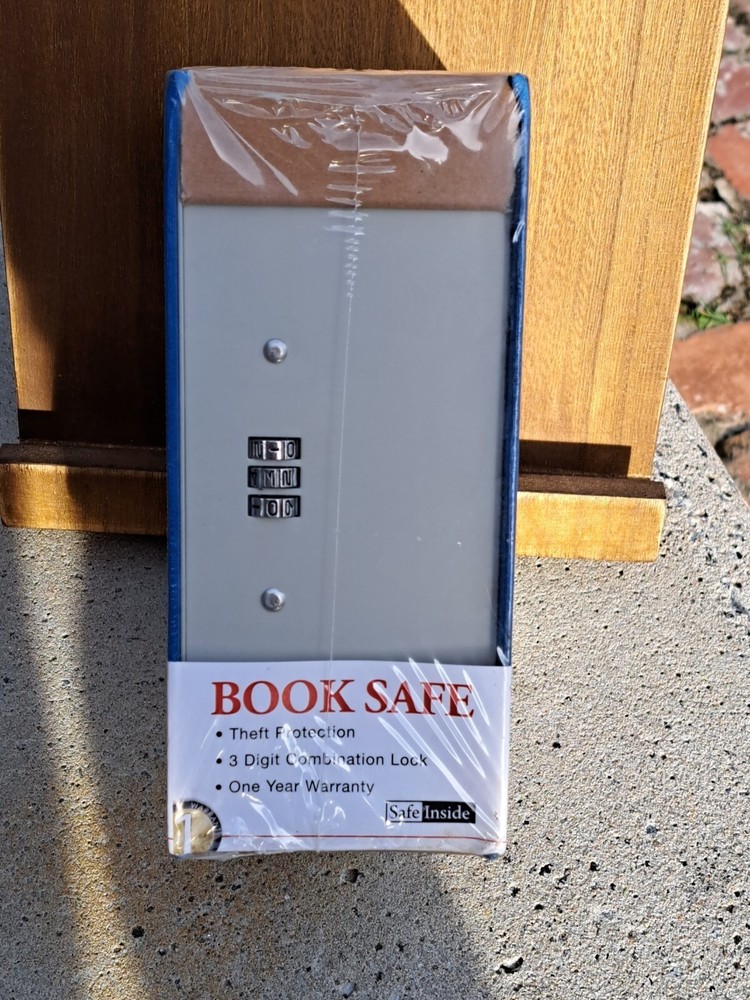Safe Inside / 3 Digit Combination Lock Book Safe / New Sealed Package