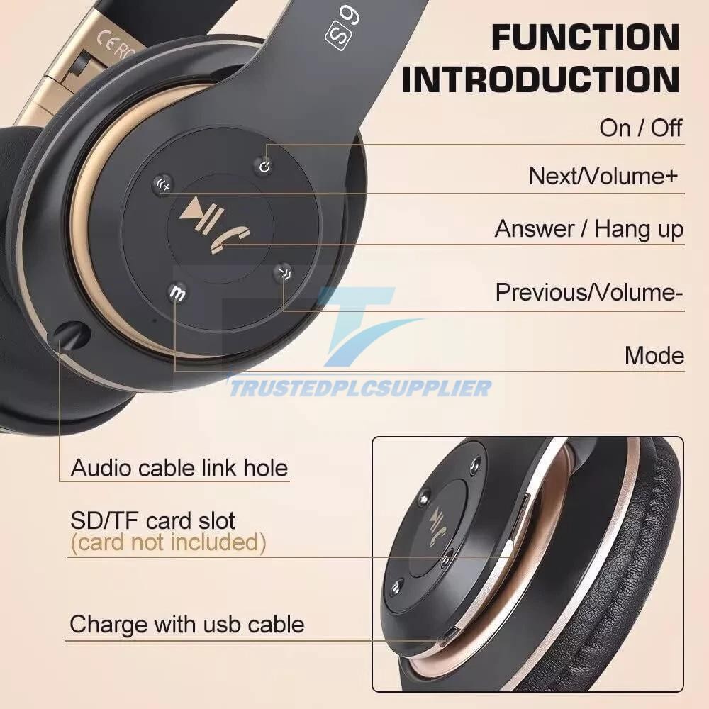 Wireless Headphones Bluetooth Noise Cancelling Stereo Earphones Over Ear Headset