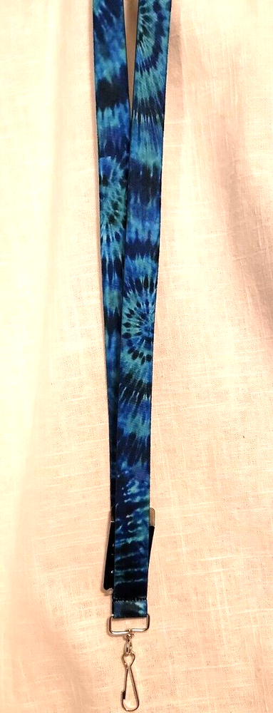 BLUE TIE DYE LANYARD