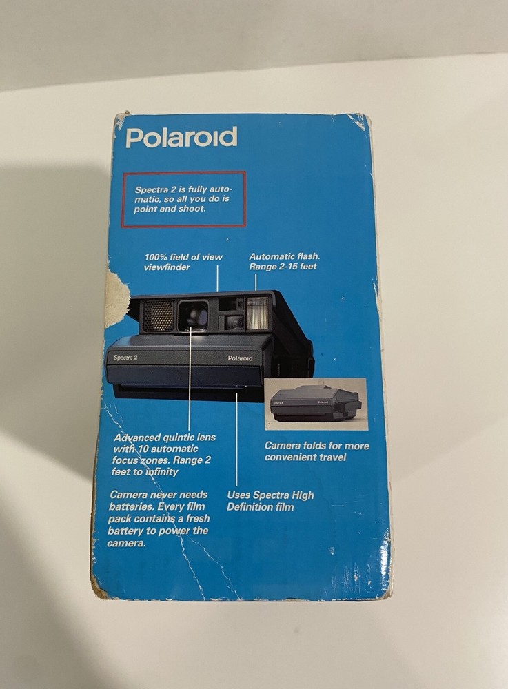 Polaroid Spectra 2 Instant Camera with Original Box & Manual Untested