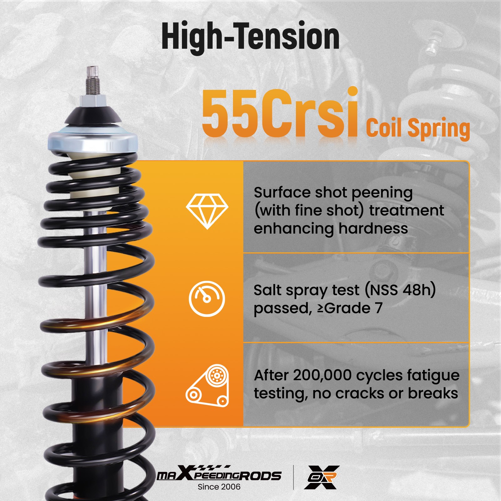 2pcs Performance Front Shocks for Polaris Sportsman X2 500 700 800 2006-2009