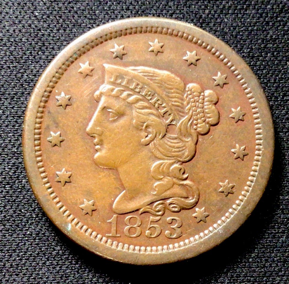 1853 Large Cent XF+! ENN Coins