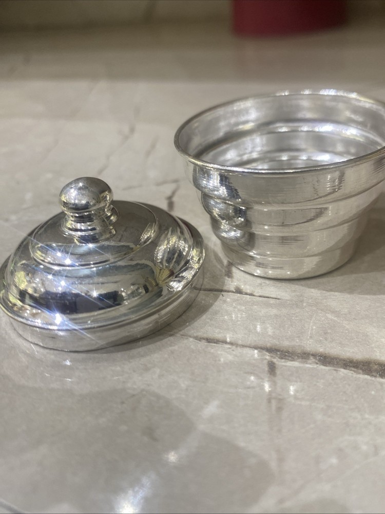 Sterling Silver Melon Shape Pill Box 24 Gram Bis Hallmarked