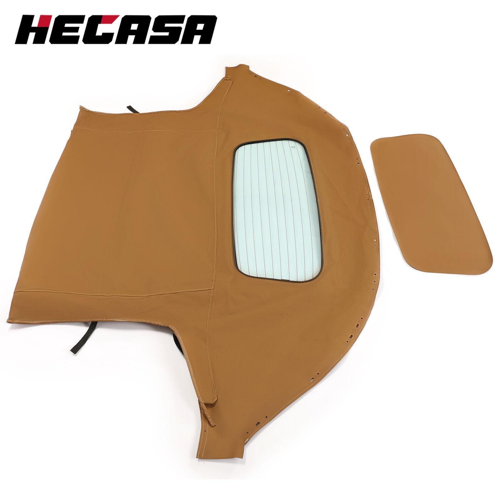 HECASA Tan Convertible Soft Top For Mazda Miata 90-97 99-05 with Glass Window