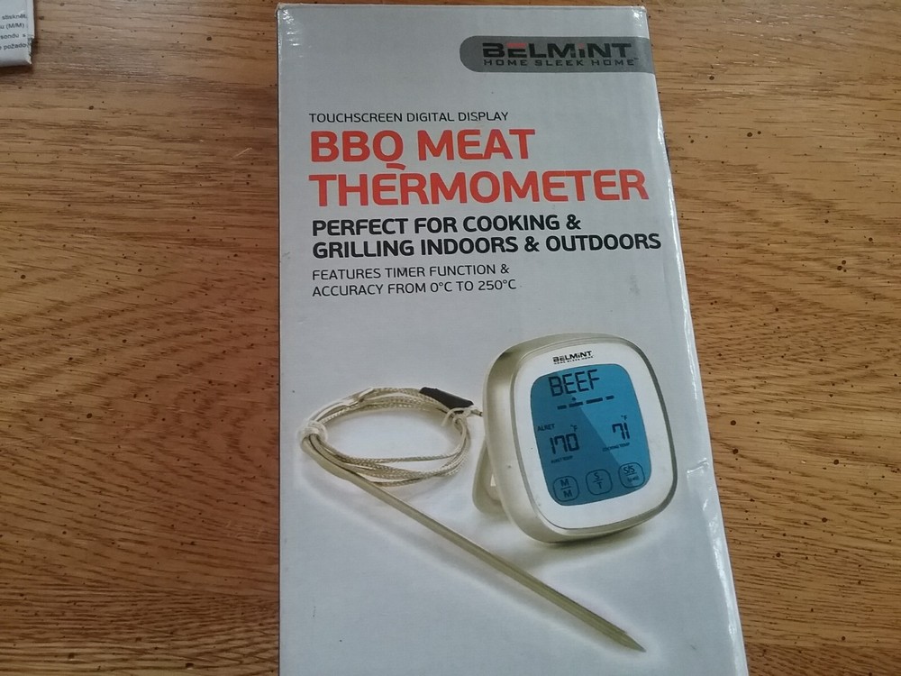 Belmint Touchscreen Digital BBQ Meat Thermometer ~ NEW! ~ With Timer Function