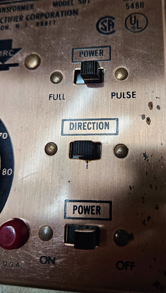MRC THROTTLE PACK TRAIN TRANSFORMER CONTROLLER MODEL 501 - MADE IN USA -