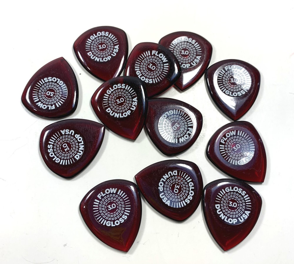 Dunlop Guitar Picks FLOW Gloss 12 Pack Ultex 3.0mm