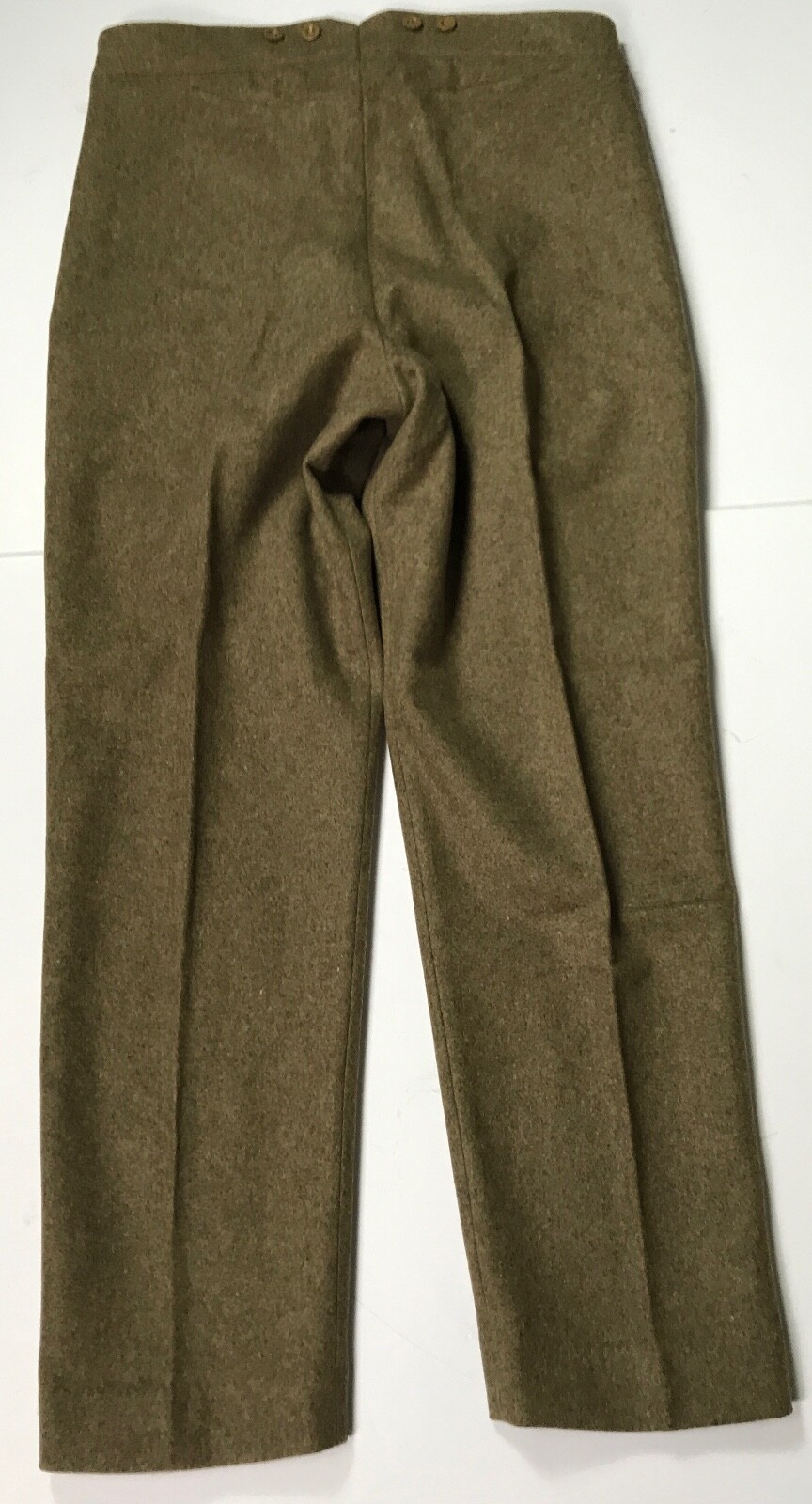 WWI BRITISH P1902 WOOL SERVICE DRESS COMBAT FIELD TROUSERS- SMALL 32 WAIST