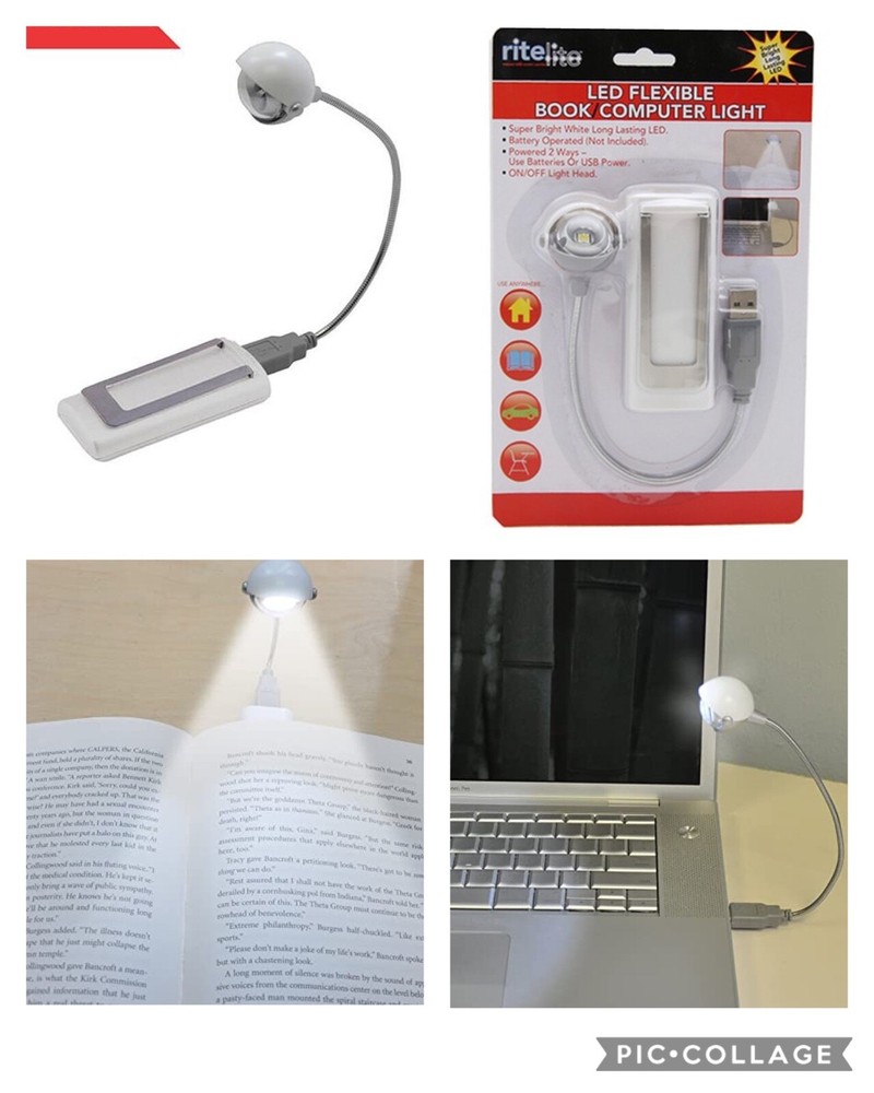 2 Way Battery & USB LED Eye Ball Flexible Computer / Laptop / Book Reading Light