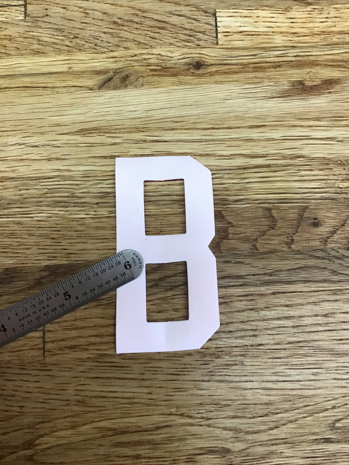 Firefighter / EMT Turnout Coat Reflective Iron-On Letter “B” Orange/Red D-6