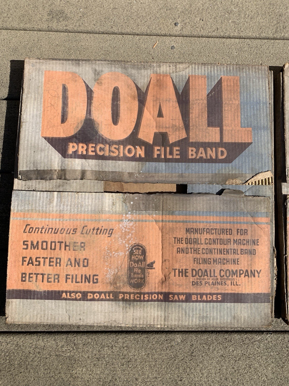 (2) Two Do all Doall band saw file blade width 3/8" OVAL bastard teeth