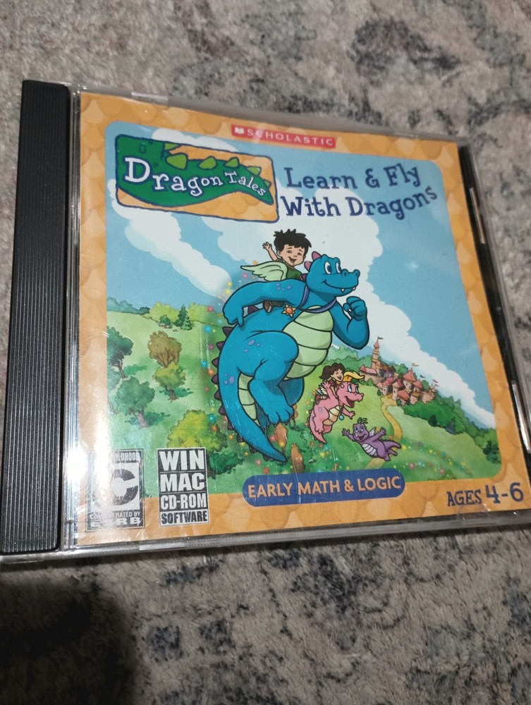 Scholastic Dragon Tales Learn & Fly With Dragons PC CD-ROM Early Math & Logic