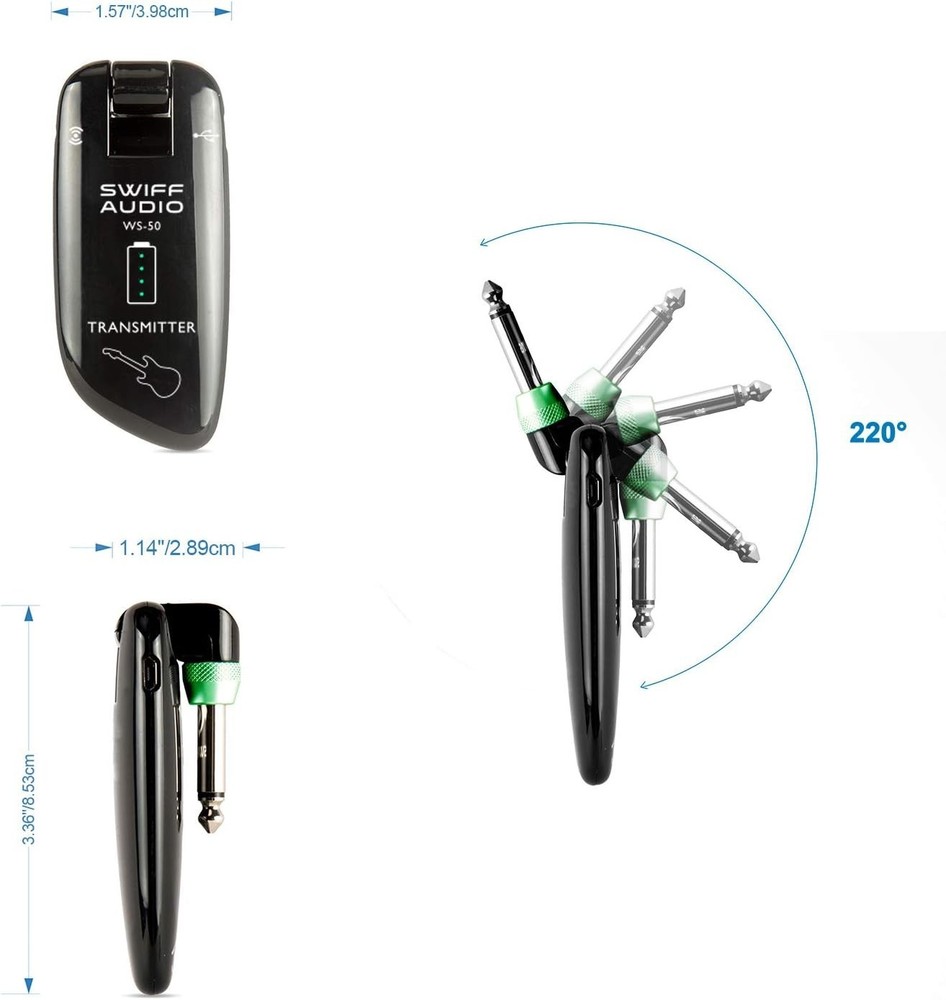 Wireless Guitar System - Rechargeable & Long-Range Multi-Channel Support
