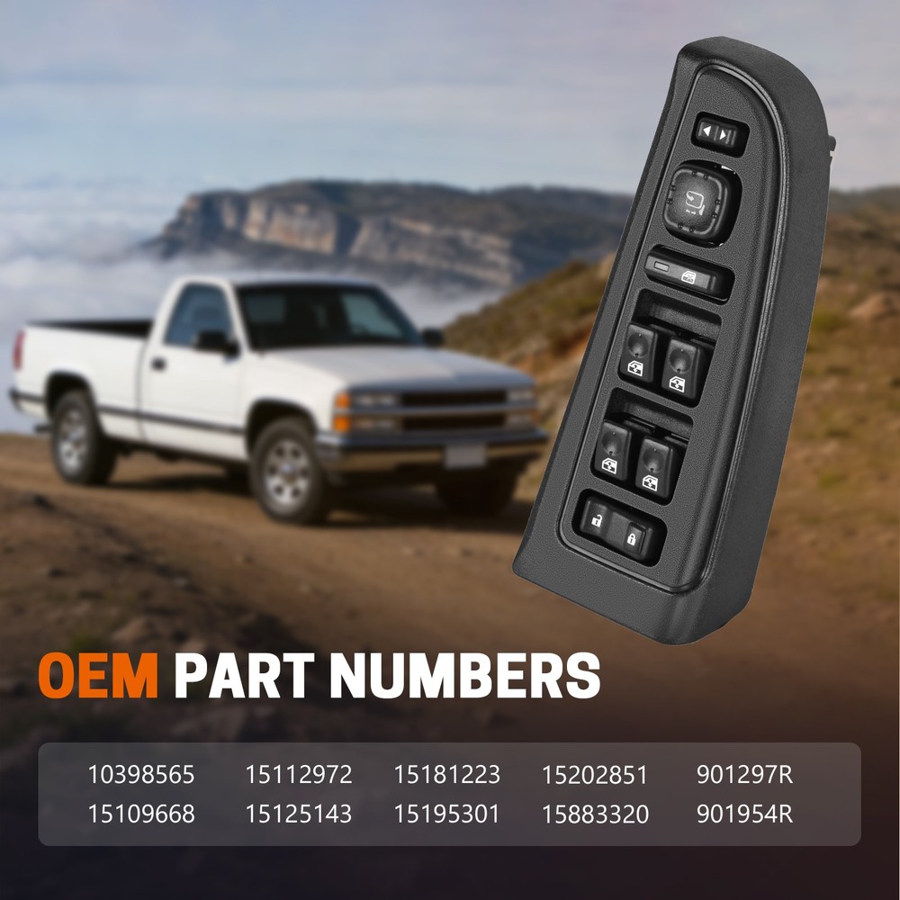 Power Window Switch Front Driver LH Left Side for Chevy Silverado GMC Sierra