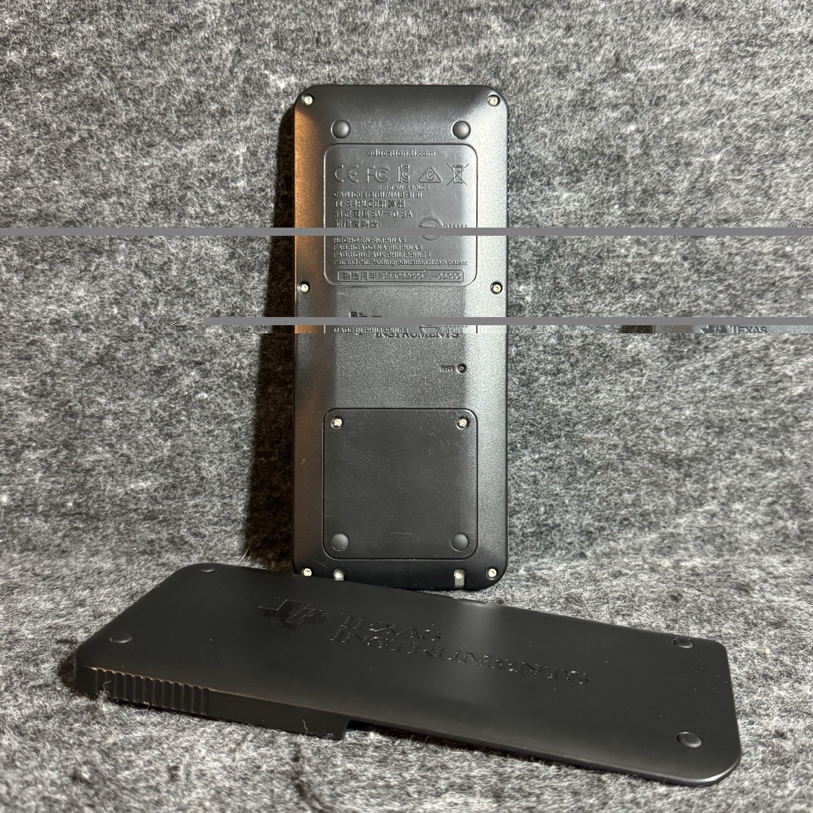 Texas Instruments TI-84 Plus CE Silver Metallic Graphing Calculator w Cover EUC