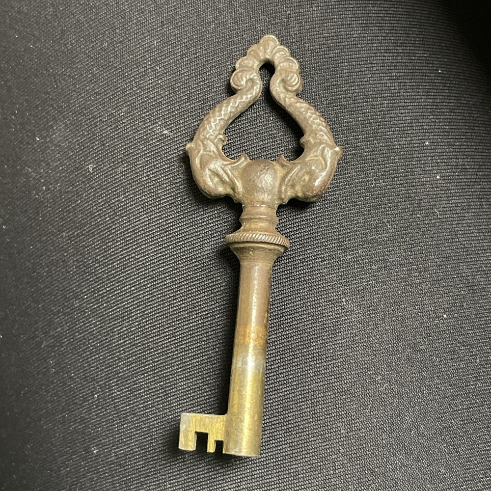 Skeleton Key Vintage Antique Dolphins Sea Creatures Oddity