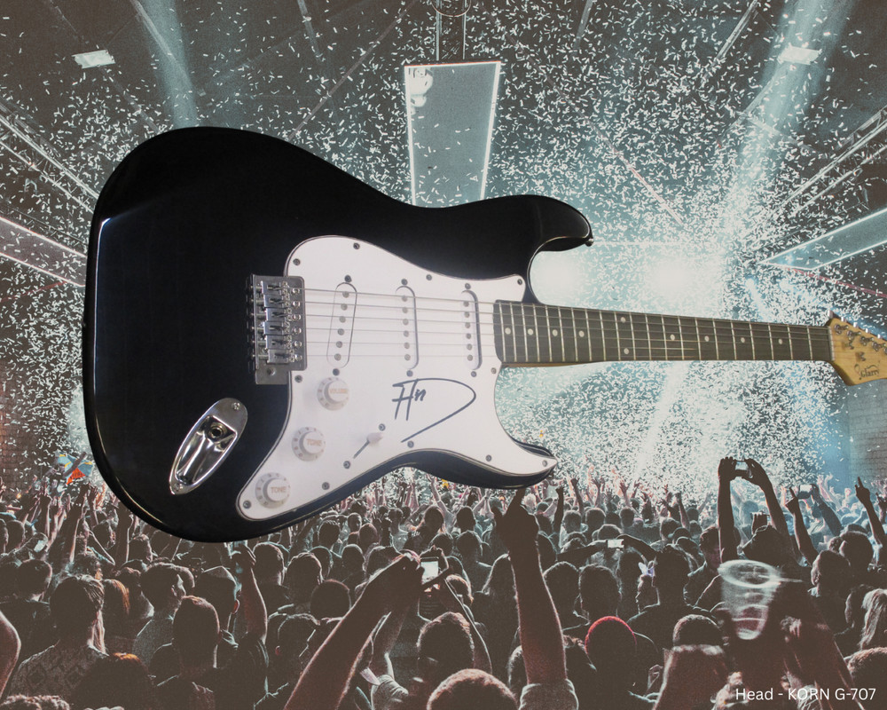 Signed Electric Guitar * KORN * Brian “Head” Welch  - LOM COA