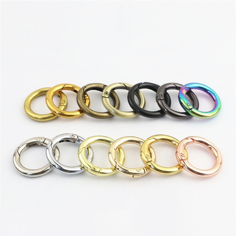 Spring Gate O Ring Openable Bag Key Belt Strap Buckle Pendant Clip Trigger Snap