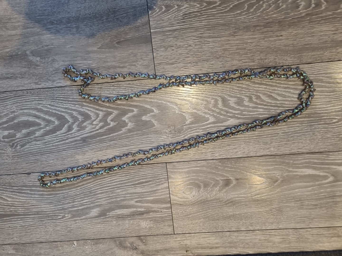 SUPERB VINTAGE TASMANIAN ABORIGINAL MAIREENER SHELL NECKLACE LONG 123cms 1930s