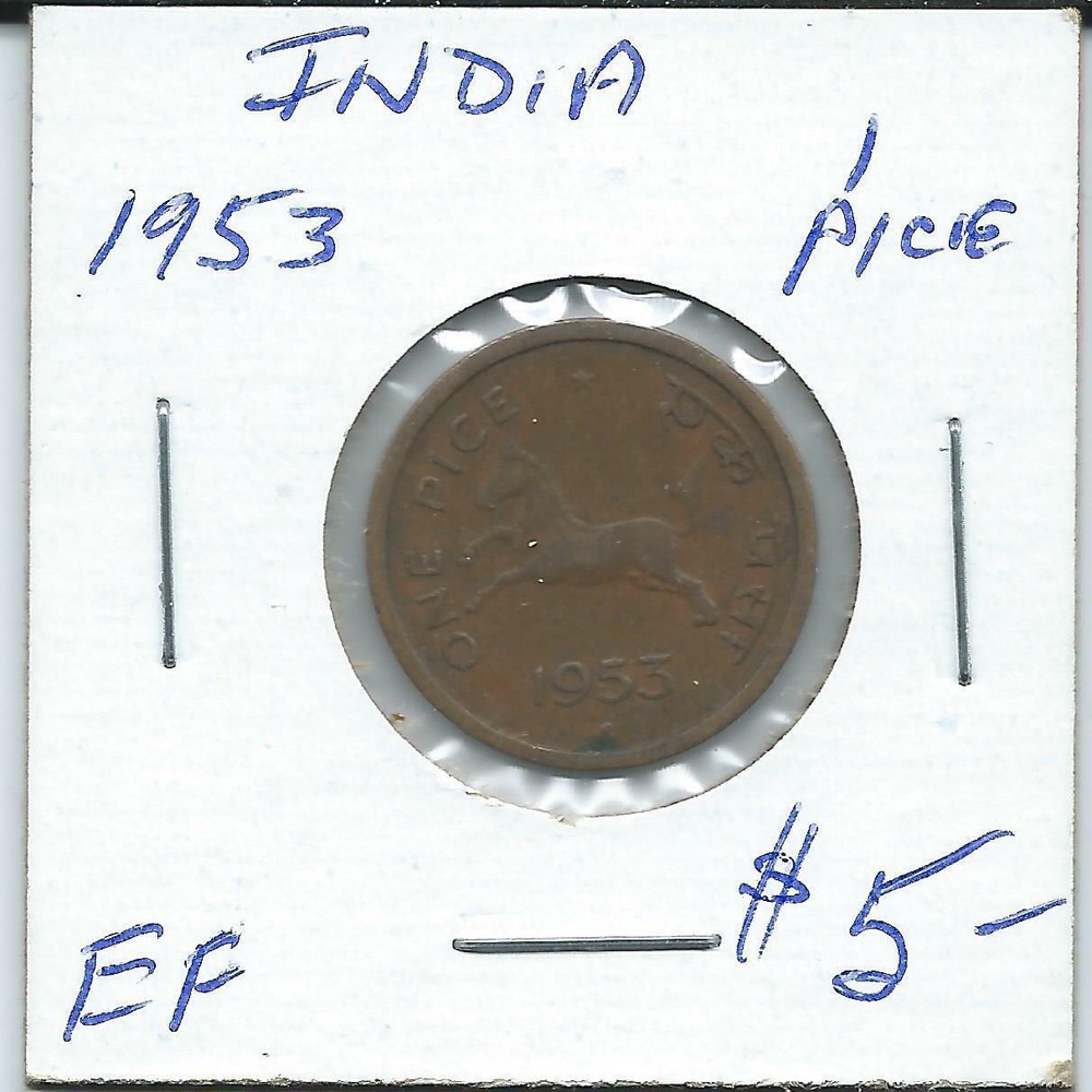 India 1953 1 Pice