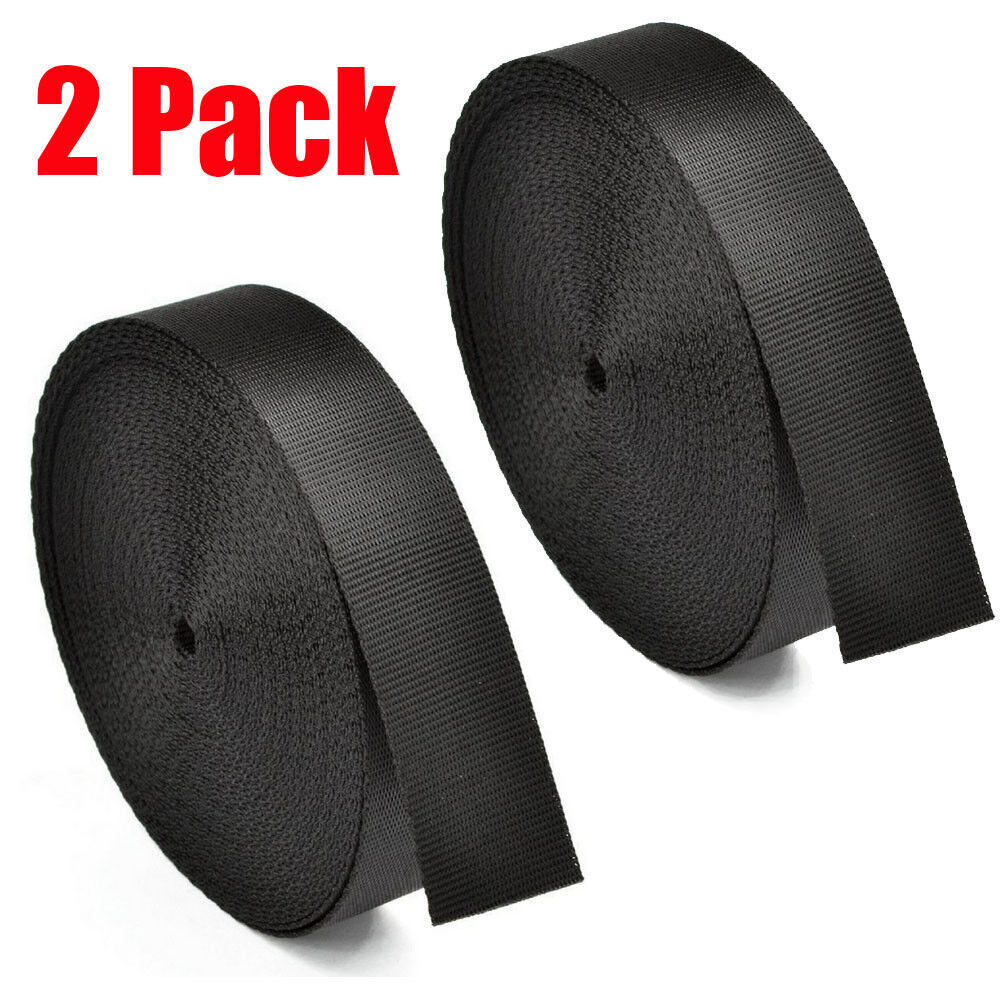 2 pack 2 inch 11 Yards Nylon Webbing Strap / 2 Set Plastic Buckles Side Release