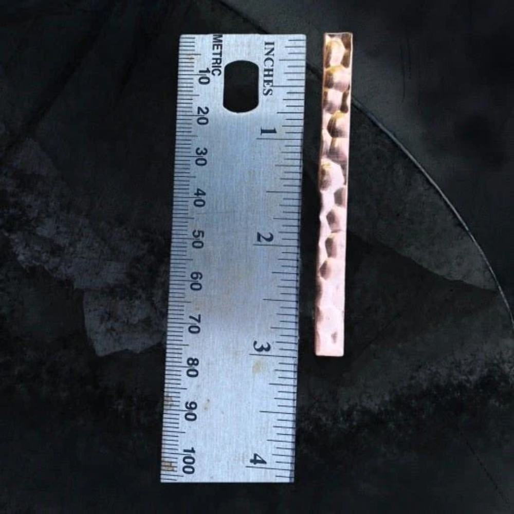 Thin Hammered Copper Ring Blank Strips, 3"x .25"