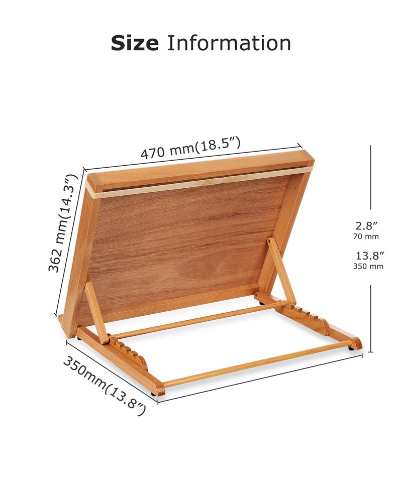 A3 Drafting Table Easel Adjustable Portable Beech Wood Drawing Board 5 Pos