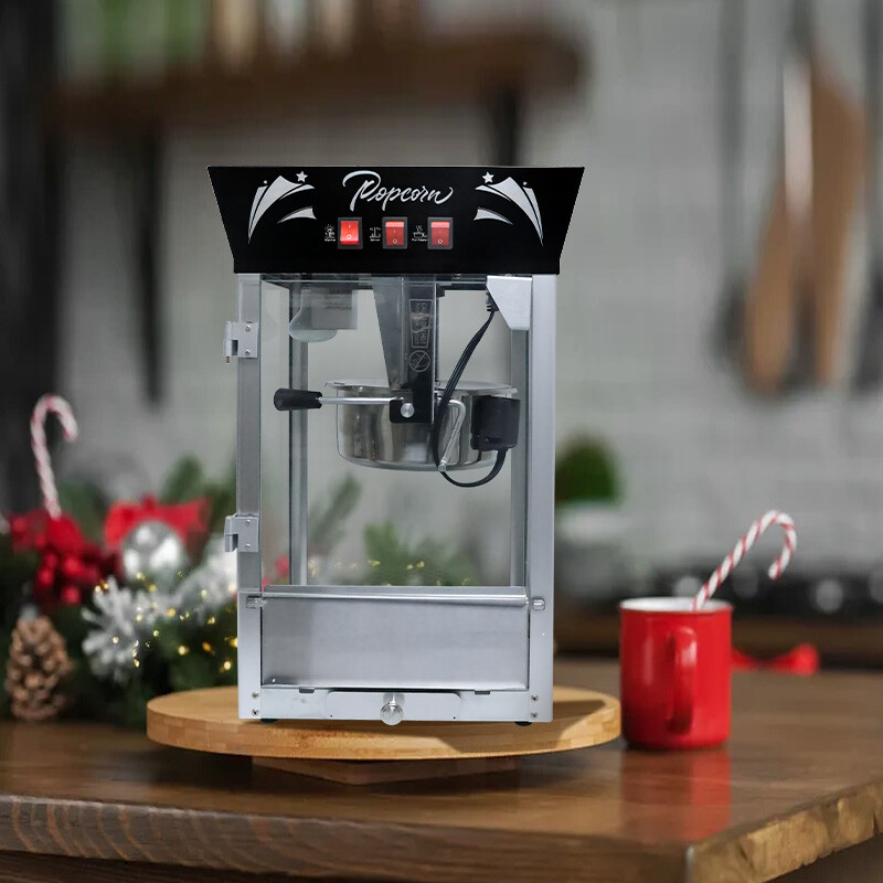 12oz Popcorn Machine Popcorn Maker w/ Kettle & Warming Deck Countertop Popper