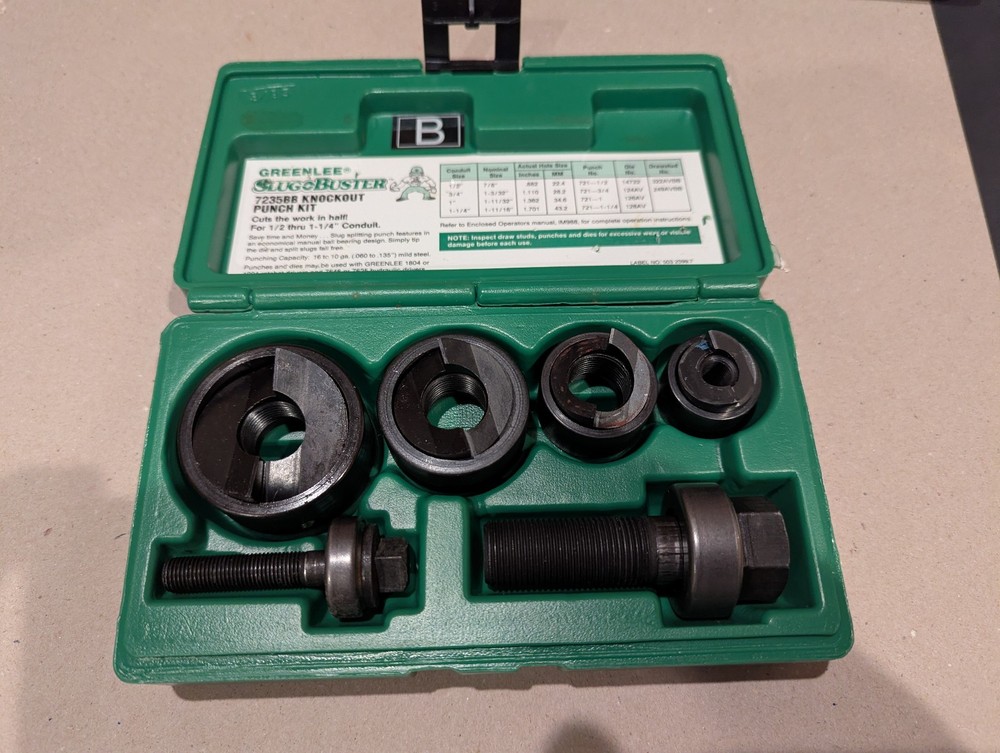 Greenlee 7235BB Slug Buster Punch Set
